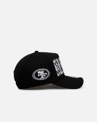 New Era San Francisco 49ers 'Oversized Gothic Script Crown' 9FORTY A-Frame Snapback Black/White