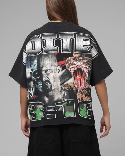Loiter X WWE Stone Cold Vintage T-Shirt Vintage Black
