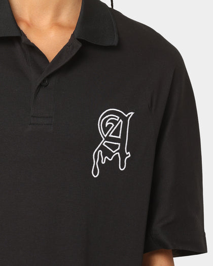The Anti Order Military Oversized Polo Shirt Black/White