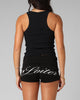 Loiter Women's Bullrush Cropped Tank Black