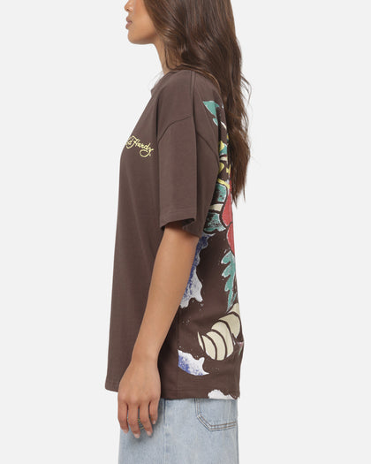 Ed Hardy Serpent T-Shirt Washed Brown