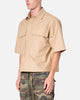 MNML Cropped Short Sleeve Shirt Khaki