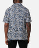 XXIII Cheetah Button Up Shirt Blue Cheetah
