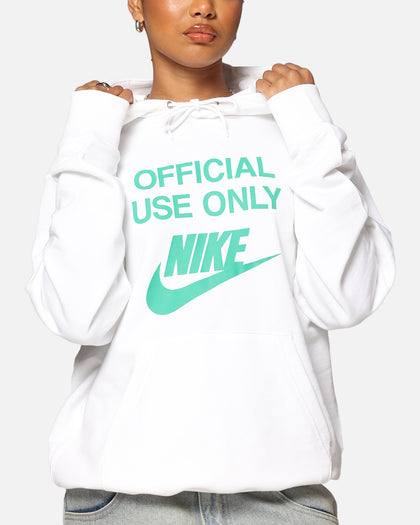 Nike Club French Terry Pullover Hoodie White/White/Green