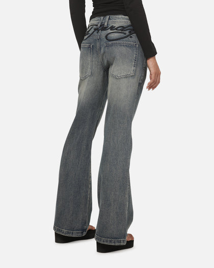Ed Hardy Faded Bootcut Jeans Dirty Denim