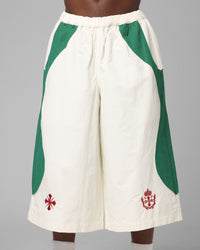 Loiter Club Classic Track Shorts White/Green