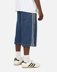 Adidas Firebird Denim Shorts Blue Denim