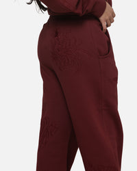 Ed Hardy Women's Tattoo Trackpants Burgundy