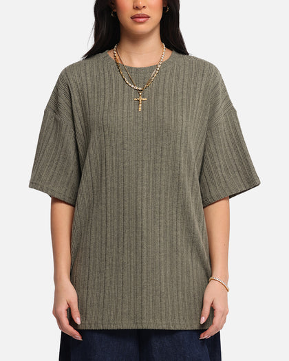 XXIII Rib Knit T-Shirt Olive Marle