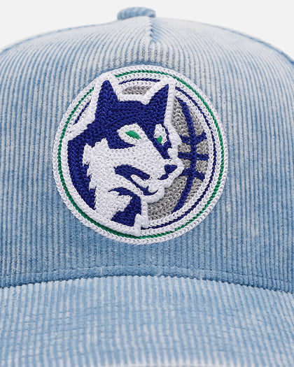 Mitchell & Ness Minnesota Timberwolves 'Dusty Cord' Pro Pinch Snapback Light Blue