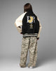 Loiter Heaven Varsity Jacket Black/Off White