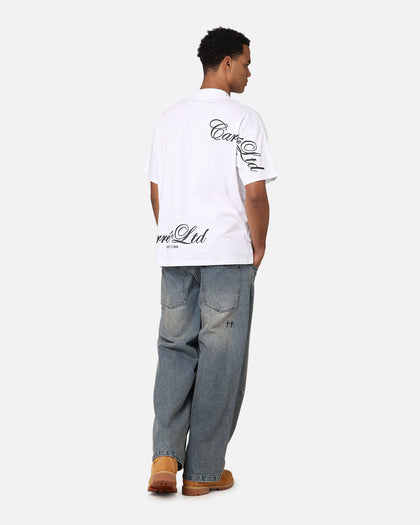 Carre Side Script Oversized T-Shirt White