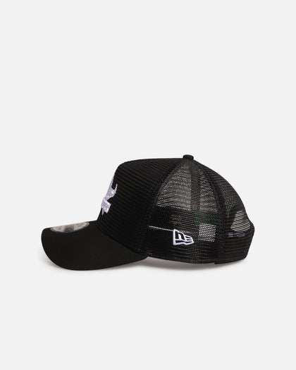 New Era North Queensland Cowboys 'NRL Mesh Crown' 9FORTY A-Frame Trucker Snapback Black
