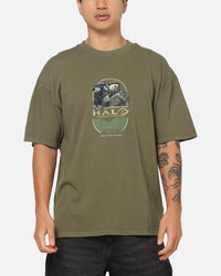 73Studio X Xbox X Halo Not For Angels T-Shirt Military Green