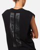 The Anti Order A Logo Merch Oversized Muscle T-Shirt Black/Black