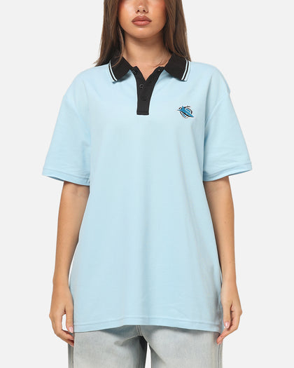 Bleacher Athletic Cronulla-Sutherland Sharks NRL Adult Golf Polo T-Shirt Light Blue