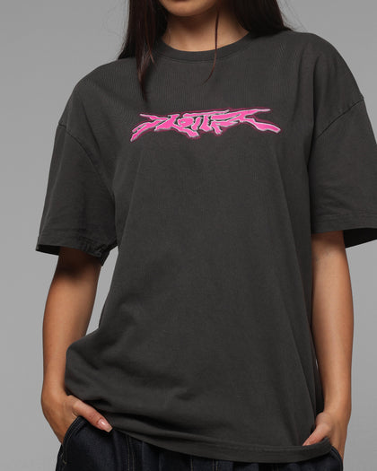 Loiter Cyber Logo T-Shirt Vintage Black