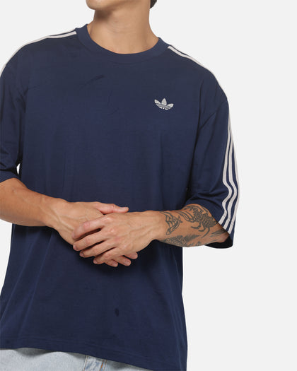 Adidas 3 Stripes Oversized T-Shirt Night Indigo