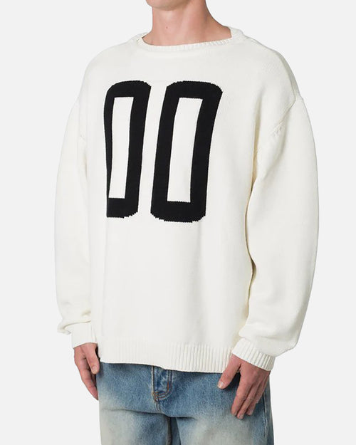 MNML Varsity Knit Sweater Off White