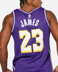 Nike LeBron James Los Angeles Lakers 2025/26 Statement Edition Dri-FIT NBA Swingman Jersey Field Purple