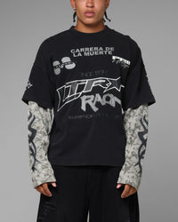 Loiter Performance Layered Long Sleeve T-Shirt Black
