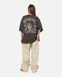 Mitchell & Ness Los Angeles Lakers Blackletter Champs Box T-Shirt Slate
