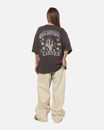 Mitchell & Ness Los Angeles Lakers Blackletter Champs Box T-Shirt Slate