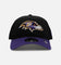 New Era Baltimore Ravens 'Washed Truckers' 9FORTY A-Frame Trucker Snapback Official Team Color