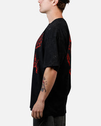 73Studio X Stranger Things Hellfire Lives T-Shirt Black Acidwash