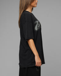 Loiter Jet Stream T-Shirt Black Acidwash
