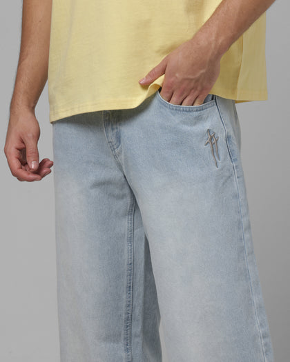 Loiter Women's Impact Low Waisted Jeans Washed Denim
