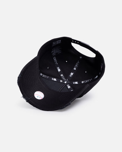 New Era New York Yankees 'Washed Frayed' 9FORTY A-Frame Snapback Washed Black