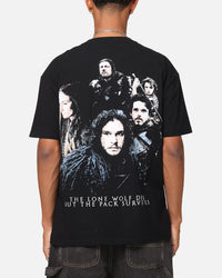 73Studio X Game Of Thrones Jon Snow Vintage T-Shirt Black Acidwash