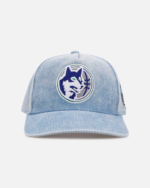 Mitchell & Ness Minnesota Timberwolves 'Dusty Cord' Pro Pinch Snapback Light Blue