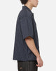 Carre Grid Short Sleeve Button Up Shirt Vintage Navy/Ecru Pinstripe