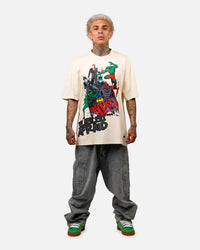 Freeze Max DC Batman We Are Not Afraid 'Troublemakers' T-Shirt Eggshell