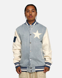 Pro Standard Dallas Cowboys Varsity Denim Jacket Denim/Linen