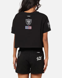 Pro Standard Women's Las Vegas Raiders Fast Lane Cropped T-Shirt Black