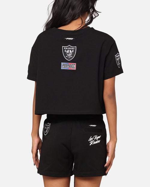 Pro Standard Women's Las Vegas Raiders Fast Lane Cropped T-Shirt Black