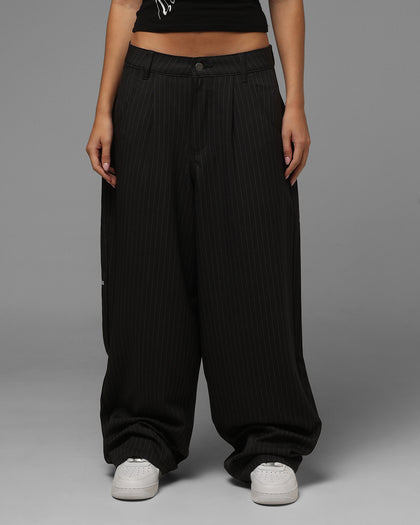 Loiter Eastern Bloc Pinstripe Trousers Black Pinstripe