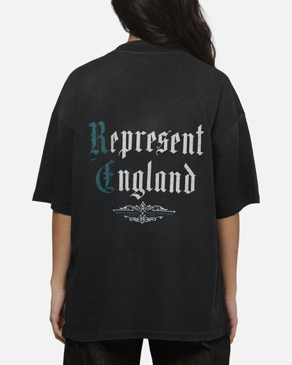 Represent Private Members T-Shirt Stained Black