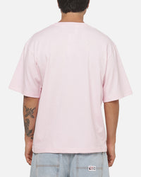 Majestic Athletic Los Angeles Dodgers Blackletter Arch Cropped T-Shirt Pink