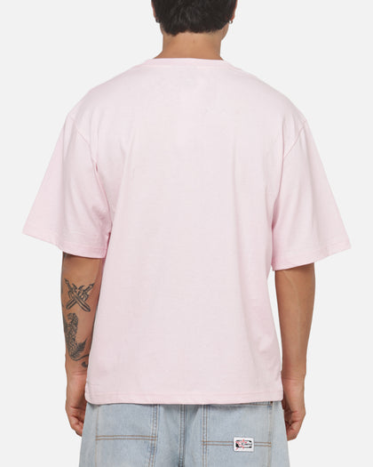 Majestic Athletic Los Angeles Dodgers Blackletter Arch Cropped T-Shirt Pink