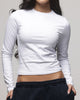 American Thrift Women's Fitted Long Sleeve T-Shirt White