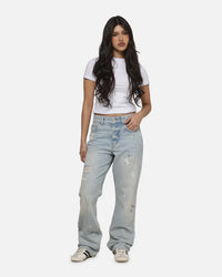 Represent Painted Denim Jeans Coastal Blue