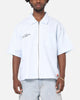 Carre Oxford Stripe Zip Up Shirt Blue/White Stripe