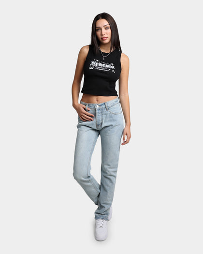 Rats Get Fat Women's Scorpio Crop Singlet Black