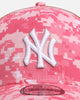 New Era New York Yankees 'Digi Camo' 9FORTY A-Frame Trucker Snapback Pink/White