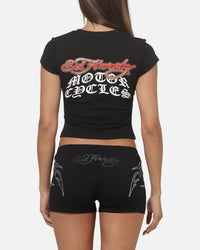 Ed Hardy Women's Eagle Baby T-Shirt Black