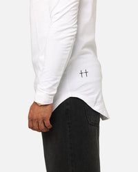 Saint Morta Gothic Monogram El Duplo Long Sleeve T-Shirt White